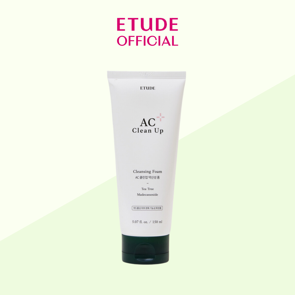 [Cho da mụn] Sữa rửa mặt chăm sóc da mụn ETUDE AC Clean Up Cleansing Foam 150ml làm sạch sâu