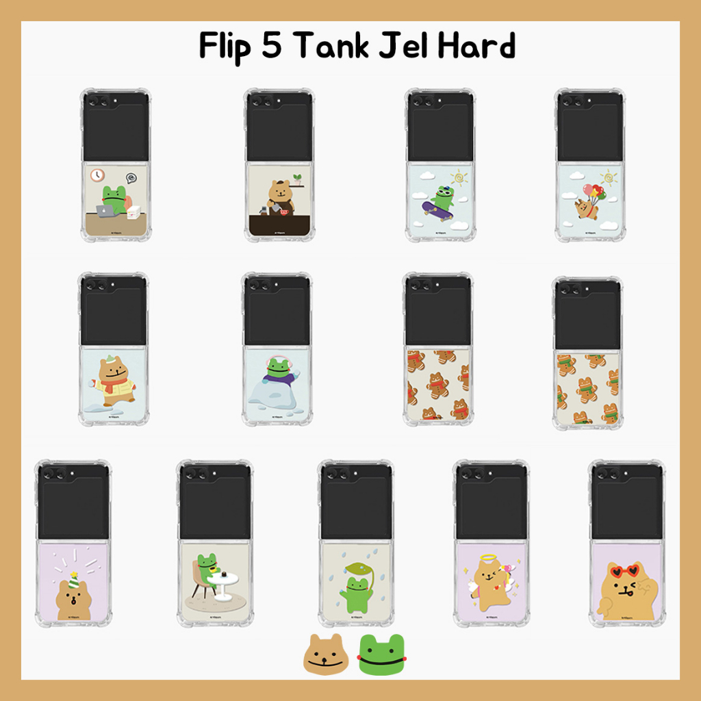 🇰🇷 Ốp lưng z flip 5 clear tank jelly hard phone case bảo vệ ốp lưng hàn quốc thiết kế cặp đôi dễ thư