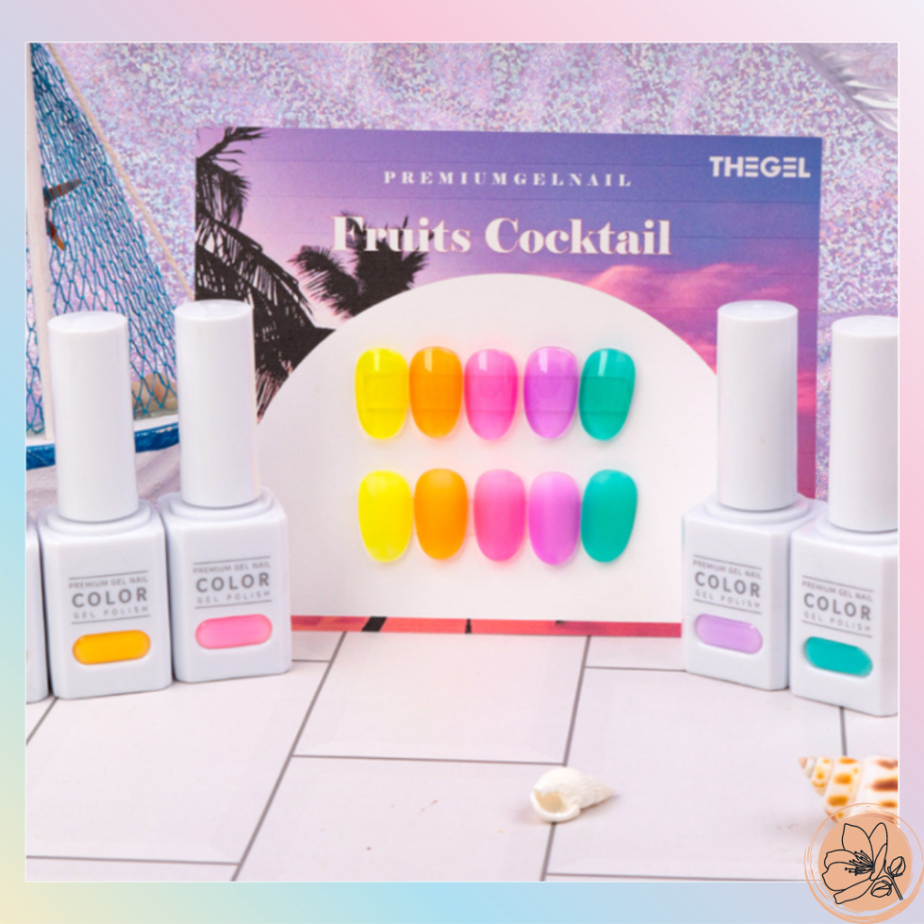 Bộ Gel x Fruits Cocktail 5 màu Tint Syrup Nail