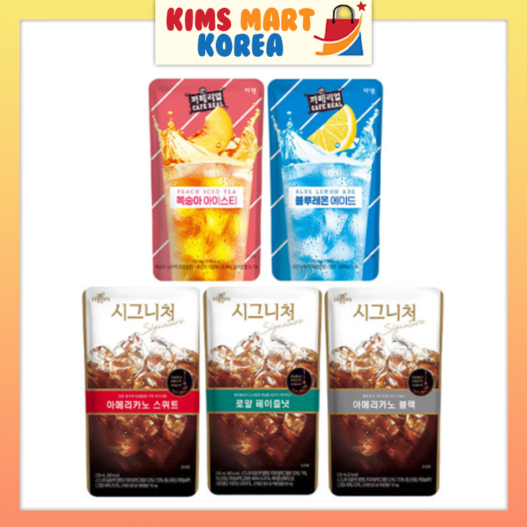 Jardin Americano Đen, Americano Sweet, Royal Hazelnut Sweet Coffee Pouch Nước chanh xanh, Trà đá đào