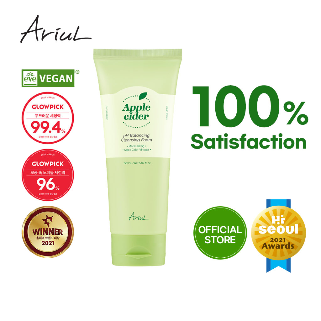 [Ariul Official] Sữa rửa mặt làm sạch cân bằng pH Apple Cider 150ml  pH cho da nhạy cảm / Sữa rửa mặ