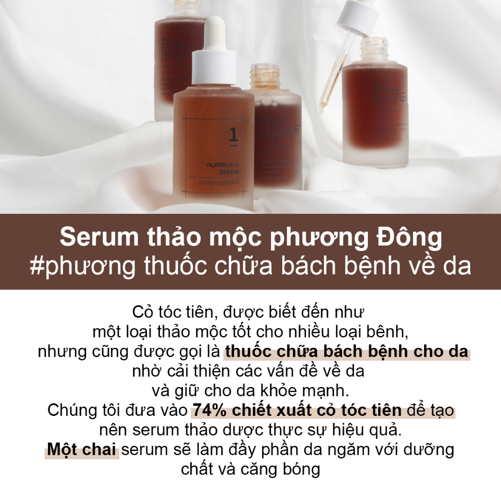 Serum tinh chất numbuzin No. 1 Glossy Essence Serum căng bóng da