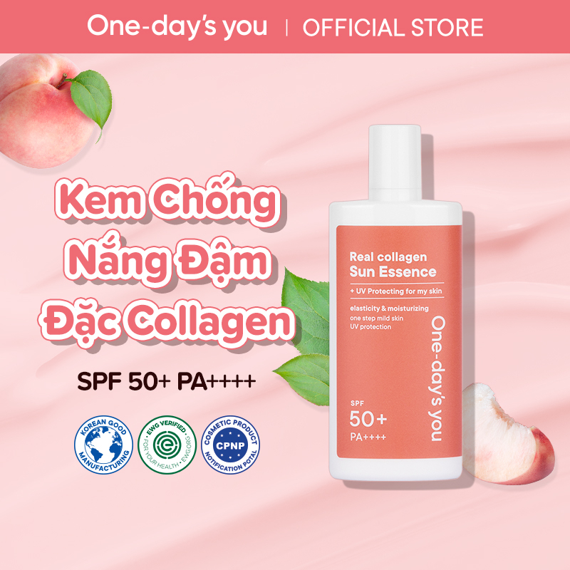 Kem Chống Nắng Bổ Sung Collagen Dưỡng Ẩm Chống Lão Hóa ONE DAY'S YOU Real Collagen Sun Essence