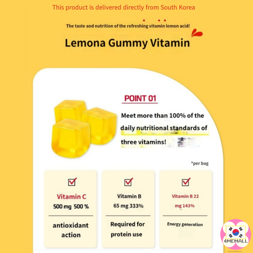 Hàn quốc lemona dr. Kẹo dẻo you gummy vitamin 43g 1p lemona vitamin jelly lemona vitamin candy 2p, 5p