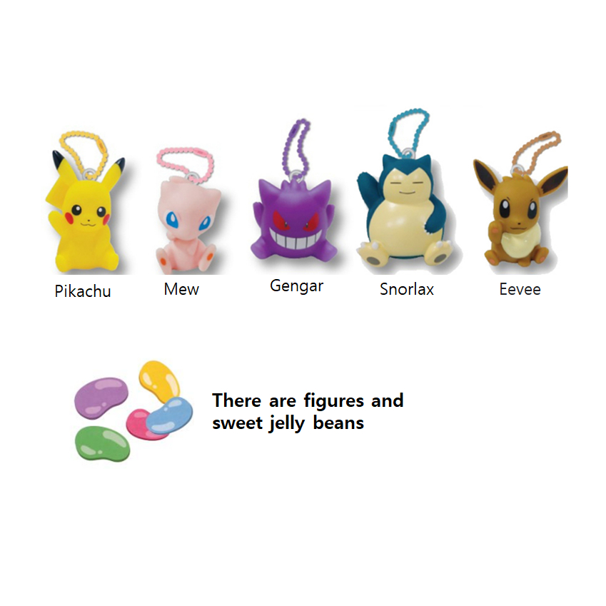 Hình pokemon keyring capsule jelly bean ngẫu nhiên 1p