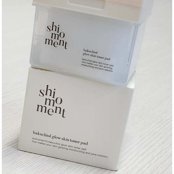 Shimoment bakuchiol glow skin toner pad