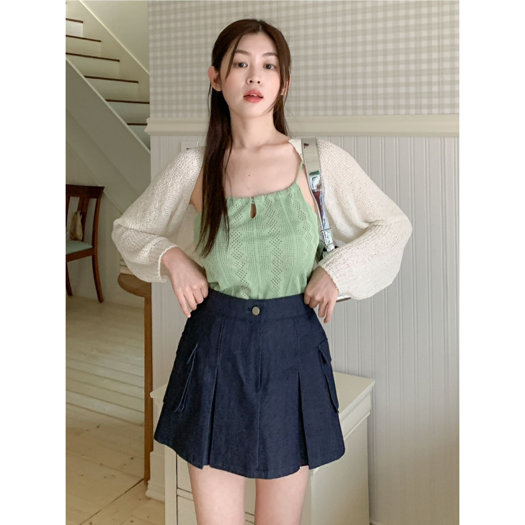 Chân Váy Jean Mini Có Túi Hàng Mới y2k