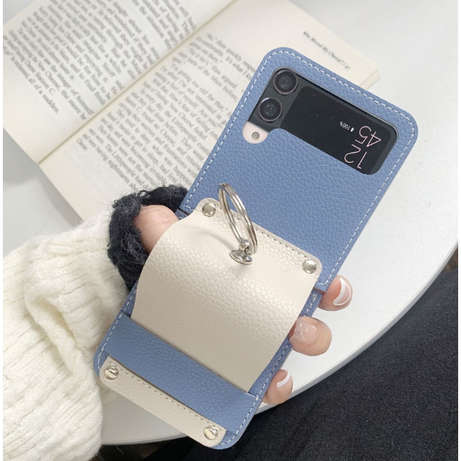 Ốp Điện Thoại 2 Màu Có Vòng Đỡ Cho Samsung GALAXY Z Flip3 / 4
