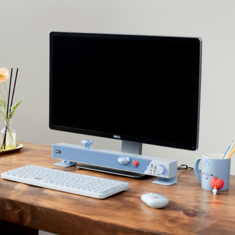 Loa máy tính để bàn BT21 Baby Little Buddy âm thanh sống động, đèn LED