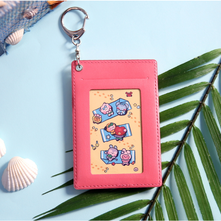 Ví Da PU Đựng Thẻ Hình BT21 Minini Vancance