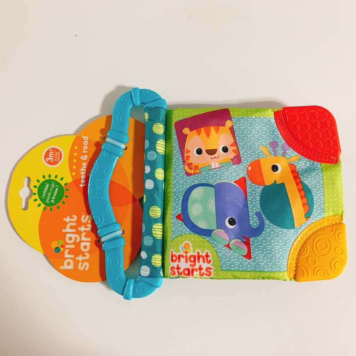 Sách vải kèm gặm nướu Brightstart cho bé từ 3 tháng