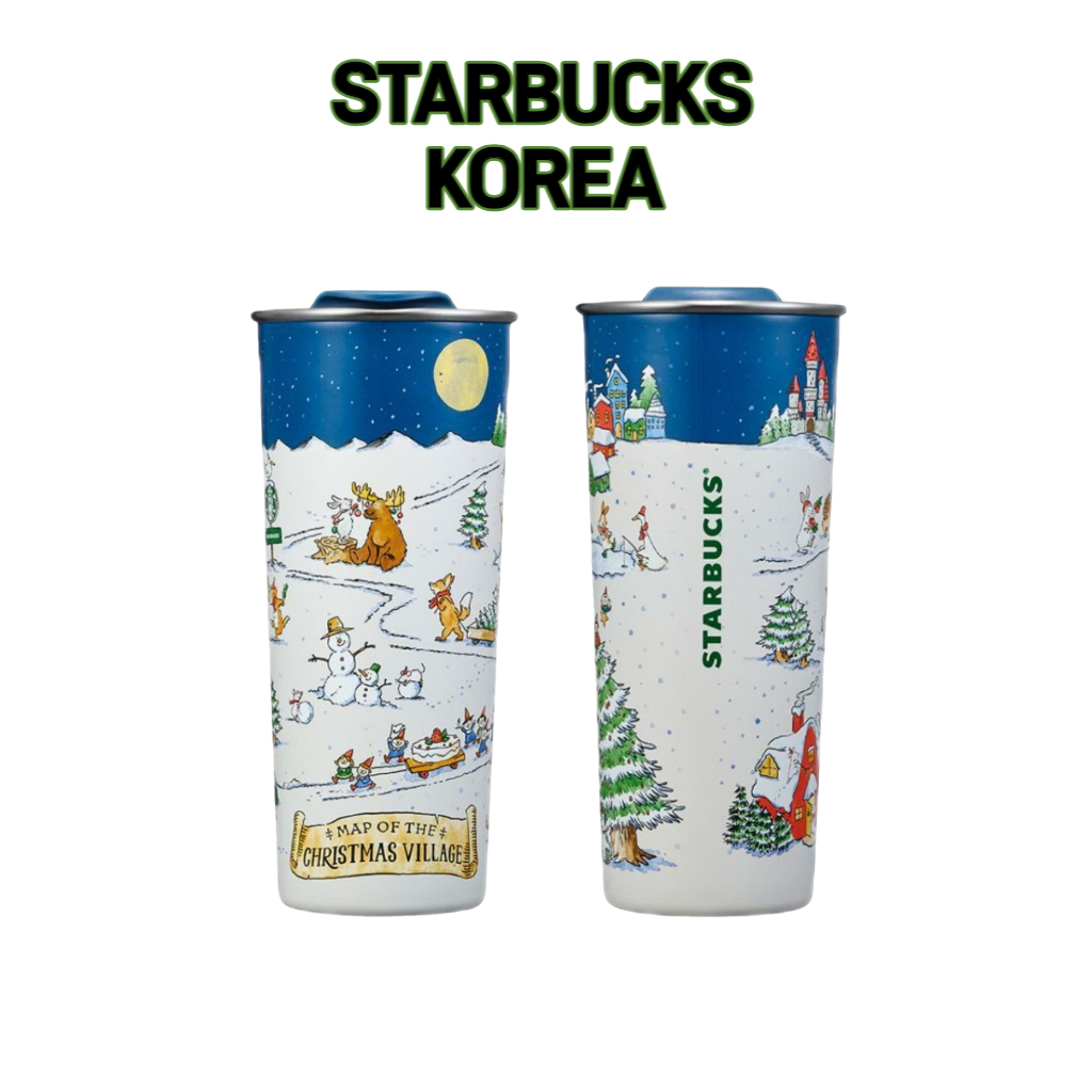 Ly Starbucks Korea 2022 SS Christmas To Go Winter Tumbler 591ml / Christmas Troy Snowman Tumbler 473ml