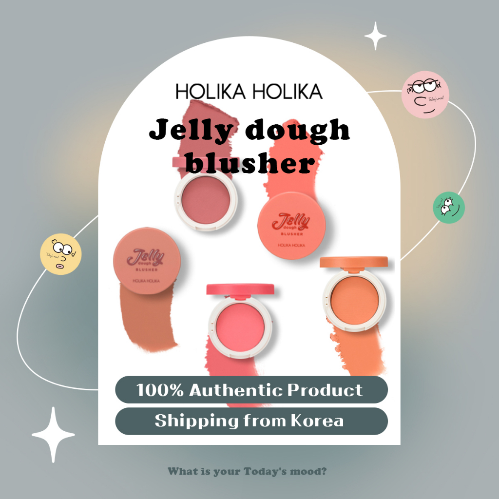 Phấn Má Hồng Jelly Dough Blusher (4 Màu) | Áo Thun In Chữ Số 1 No.1 Thời Trang Hàn Quốc Makeup Cheek Blush balm