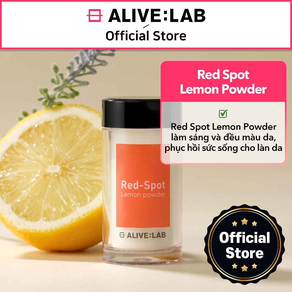ALIVELAB Redspot Lemon Powder - Vitamin C chấm đỏ làm sáng và đều màu da/ phục hồi sức sống cho làn da 8ml