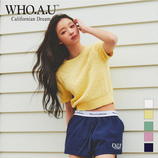 Áo len Steve WHO.A.U WHKAD2401F ngắn tay vặn thừng độc đáo