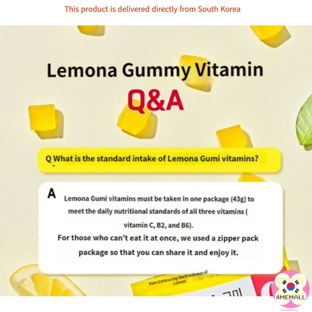 Hàn quốc lemona dr. Kẹo dẻo you gummy vitamin 43g 1p lemona vitamin jelly lemona vitamin candy 2p, 5p