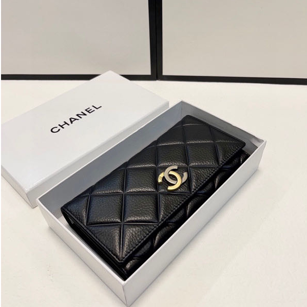 Ví Da Bò Dáng Dài Gấp Đôi Thời Trang Cao Cấp Cho Nữ