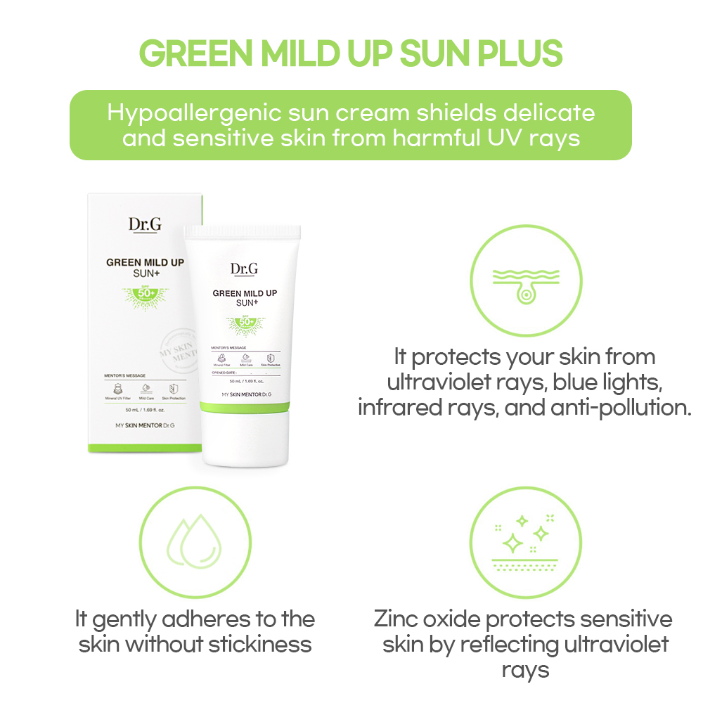 Kem Chống Nắng Dr.G Green Mild Up Sun+ SPF50+ PA++++ 50ml + Một Món Quà Nhỏ