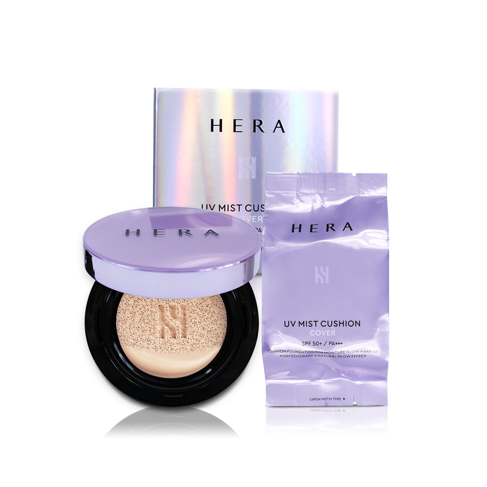 Phấn Nước Hera UV Mist Cushion Cover #C21 Vanilla Cover  SPF50+ PA+++ 15g + Refill 15g + Một Món Quà Nhỏ