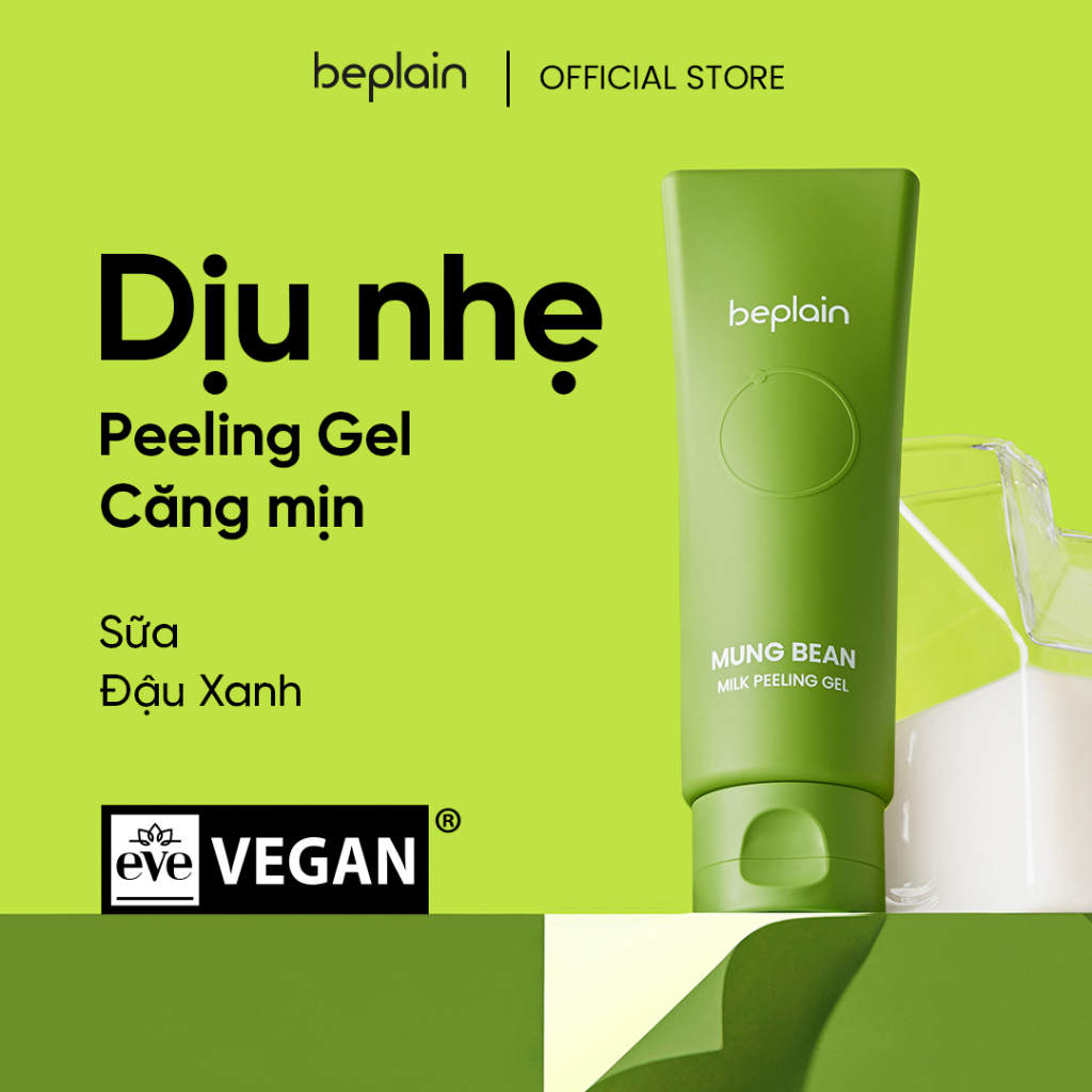 Peeling Gel Sữa Đậu Xanh beplain tẩy da chết vật lý hiệu quả 120ml