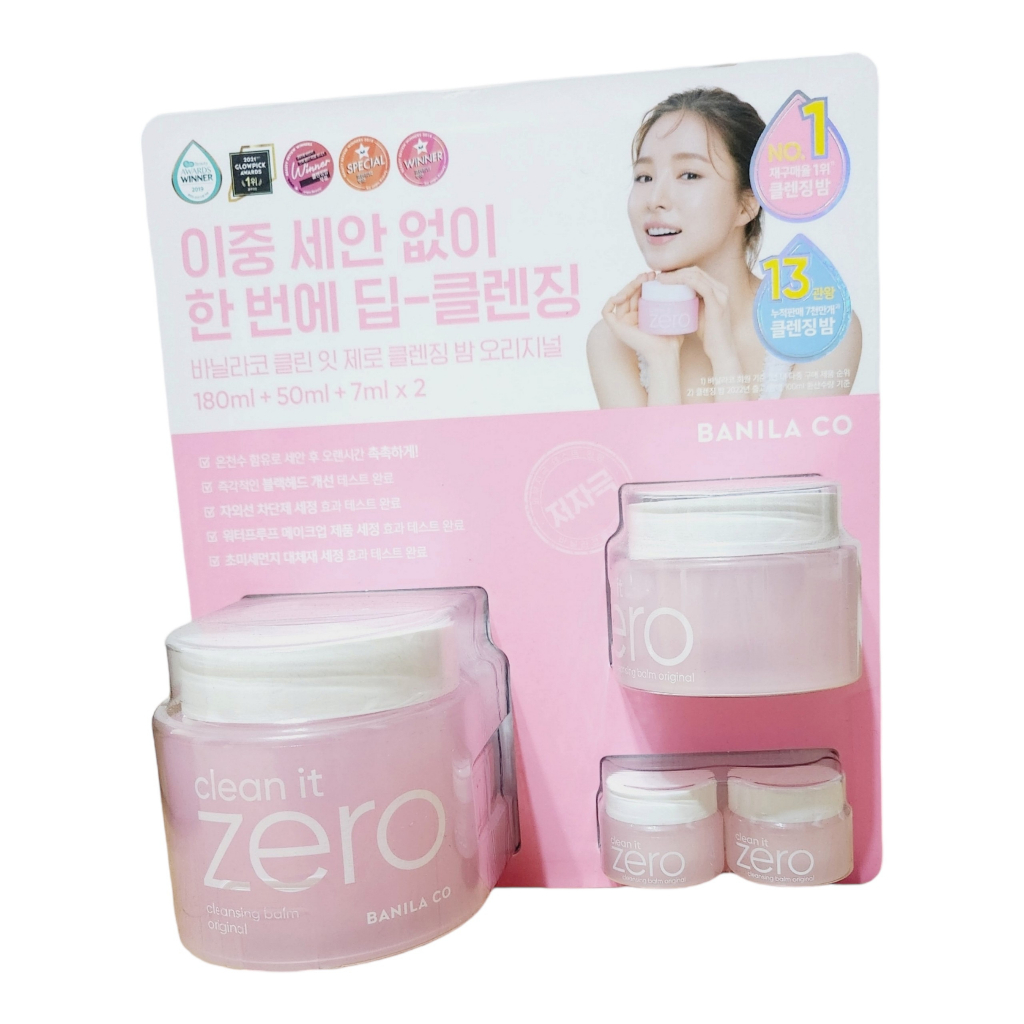 Set sáp tẩy trang Banila Clean it Zero Cleansing Balm 180ml+50ml+7mlx2