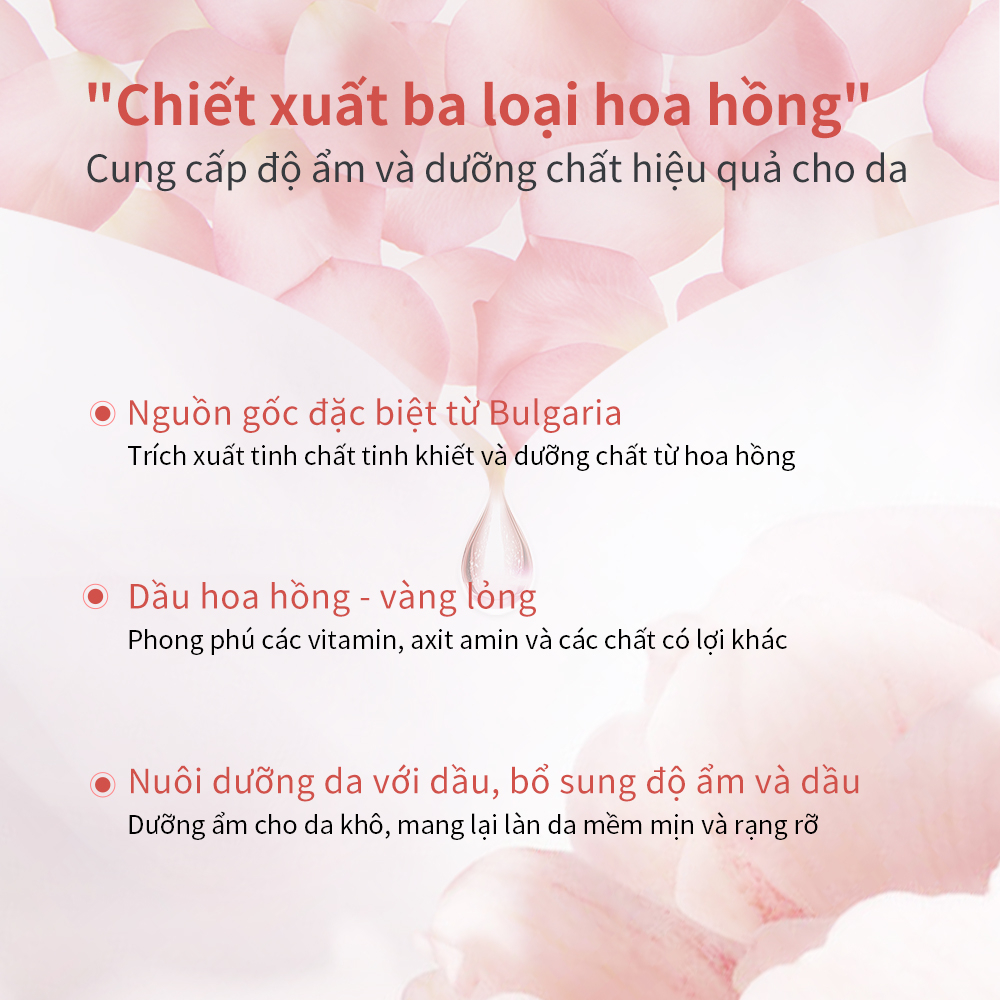 Mặt nạ dạng gel làm sáng và dưỡng ẩm chuyên sâu chống nếp nhăn làm săn chắc làn da HN Bulgarian Rose Spa Modelling Mask