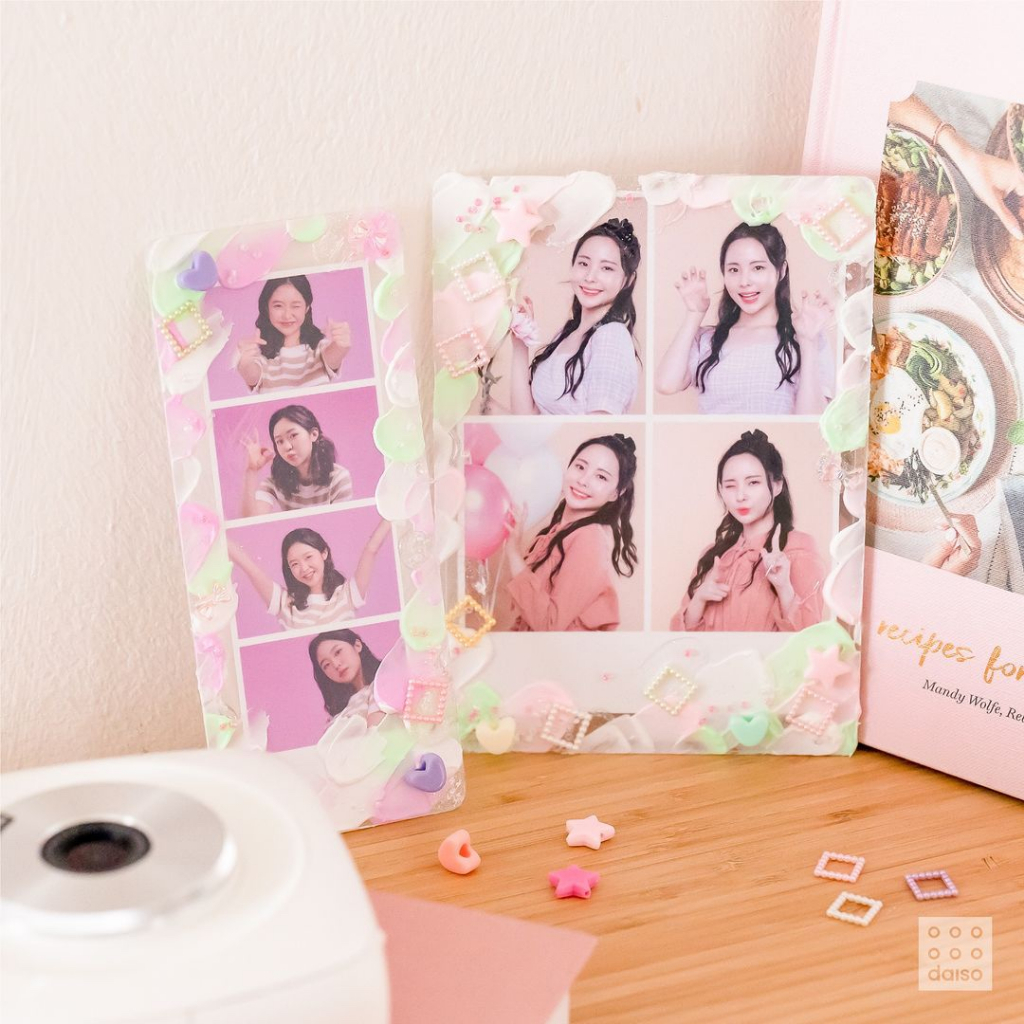 DAISO Set 5 Kẹp Ảnh Trong Suốt Hàn Quốc