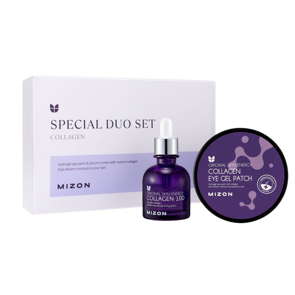 MIZON Collagen 100 Bộ serum + Miếng dán mắt