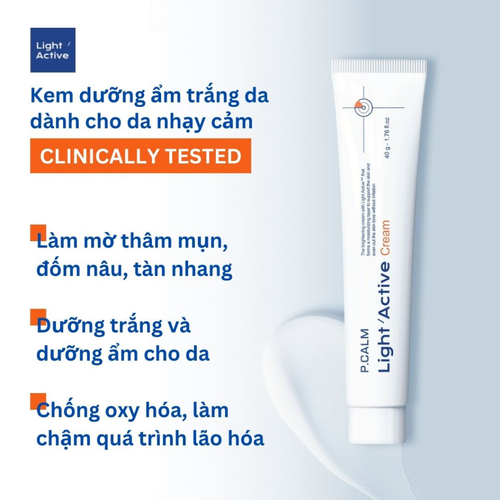 Kem dưỡng trắng sáng P.CALM Light Active Cream 40g