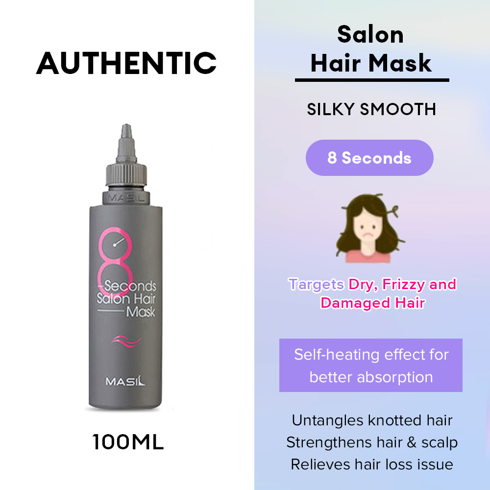 Chăm Sóc Tóc100ML, MẶT NẠ Ủ TÓC MASIL 8 Seconds Liquid Hair Mask, Dưỡng Tóc Bóng Mượt