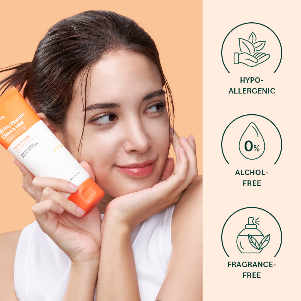 Sữa rửa mặt JUMISO All Day Vitamin Clean & Mild làm sạch lỗ chân lông 150ml