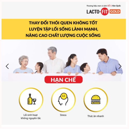 Men Vi sinh Lactofit Hàn Quốc 50 gói và 90 gói