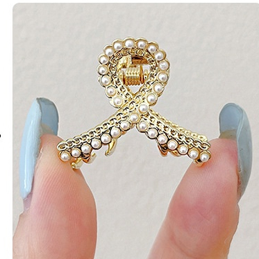 Set 2 Kẹp Tóc Đính Đá Và Ngọc Trai Thời Trang