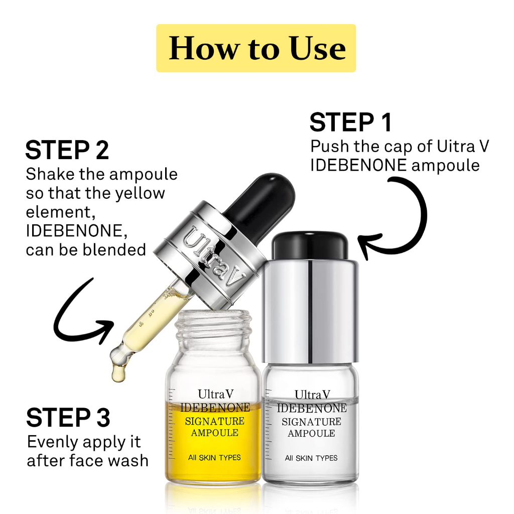 Set 4 Tinh Chất Ampoule Ultra V Idebenone 8ml