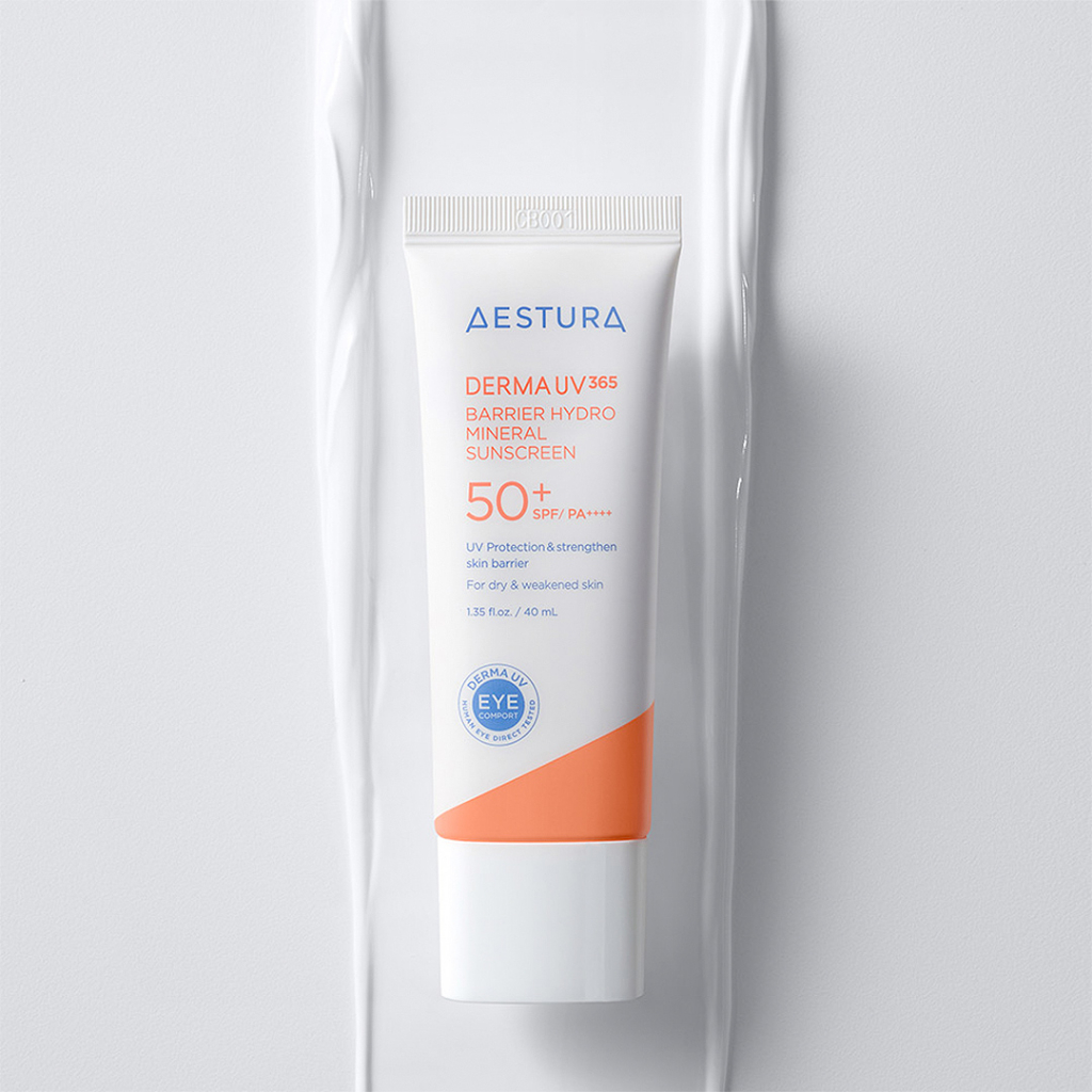 AESTURA Derma UV 365 Barrier Hydro Mineral Sun Block / Red Calming Tone-Up Sunscreen Kem Chống Nắng Aesturaderma uv 365 barrier Chống Tia uv Làm Dịu Tông Màu Da pa + + + - Bảo Vệ Da