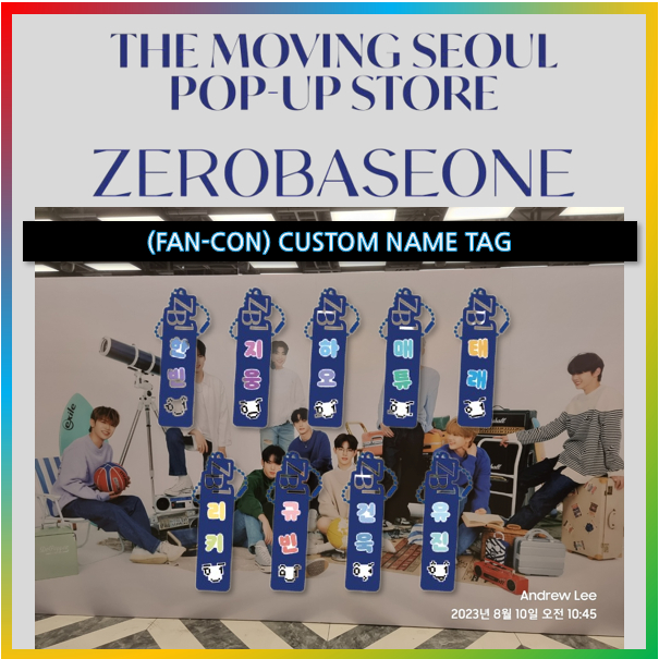 (+ Sự kiện thẻ ảnh) ZEROBASEONE ZB1 The Moving Seoul Pop-up Store Thẻ tên tùy chỉnh