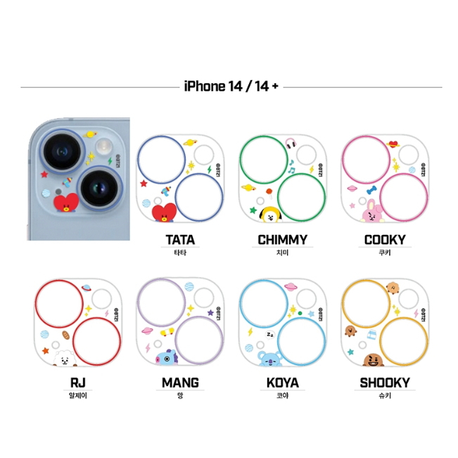 Ốp Điện Thoại Bảo Vệ Camera In Hình BT21 Cho IPhone