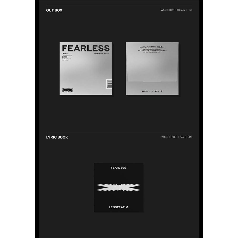 Album Hybe Labels "Le sserafim" mini đầu tay "Fearless " - phiên bản bó hoa đơn sắc