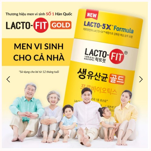 Men Vi sinh Lactofit Hàn Quốc 50 gói và 90 gói