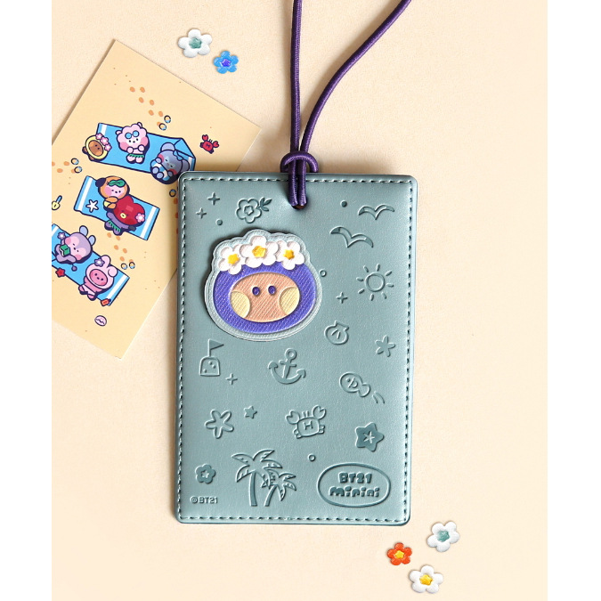 Nhãn Dán Bằng Da Họa Tiết BT21 Minini Dùng Cho Du Lịch