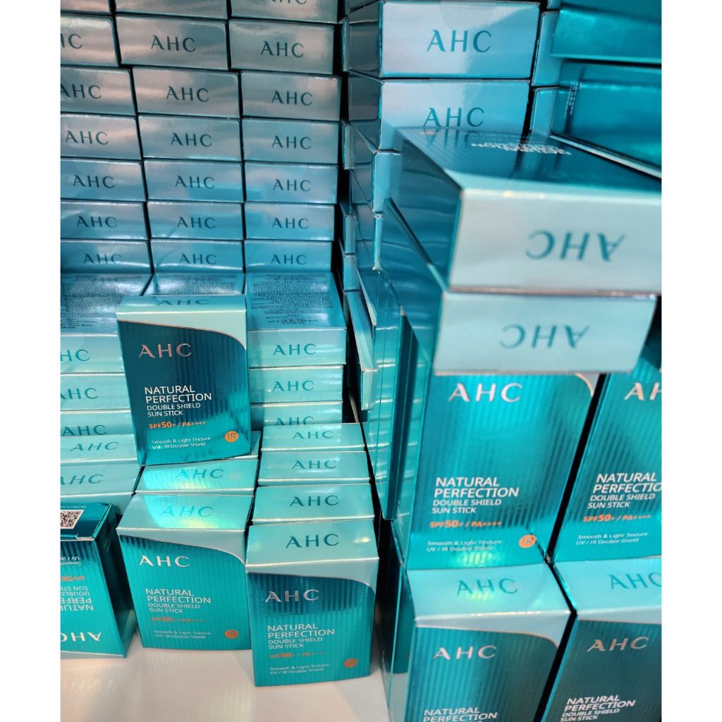 Thanh Lăn Chống Nắng AHC Natural Perfection Double Shield Sun Stick SPF50+ PA++++ 14g-Xanh Nhạt