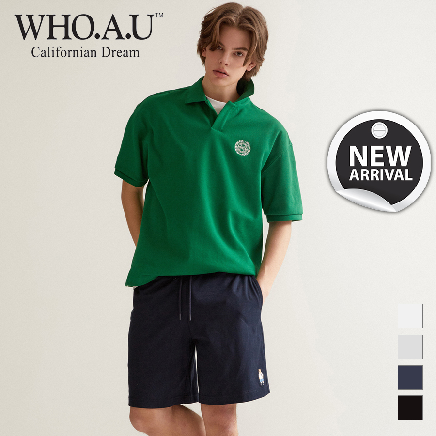 Quần short WHO.A.U WHTMD2402U Steve Embroidery Half Pants