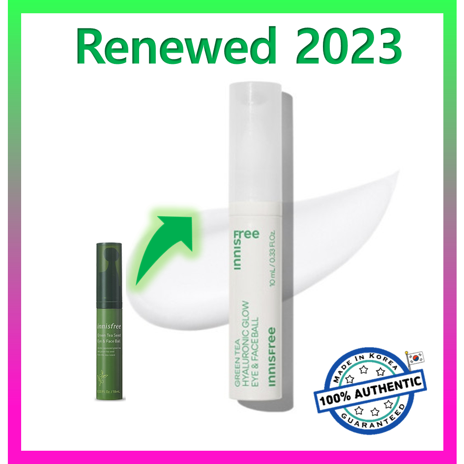 Bóng Lăn Mặt Và Mắt Chiết Xuất Trà Xanh innisfree / innisfree Green Tea Hyaluronic Glow Eye & FaceBall (2023 AD)
