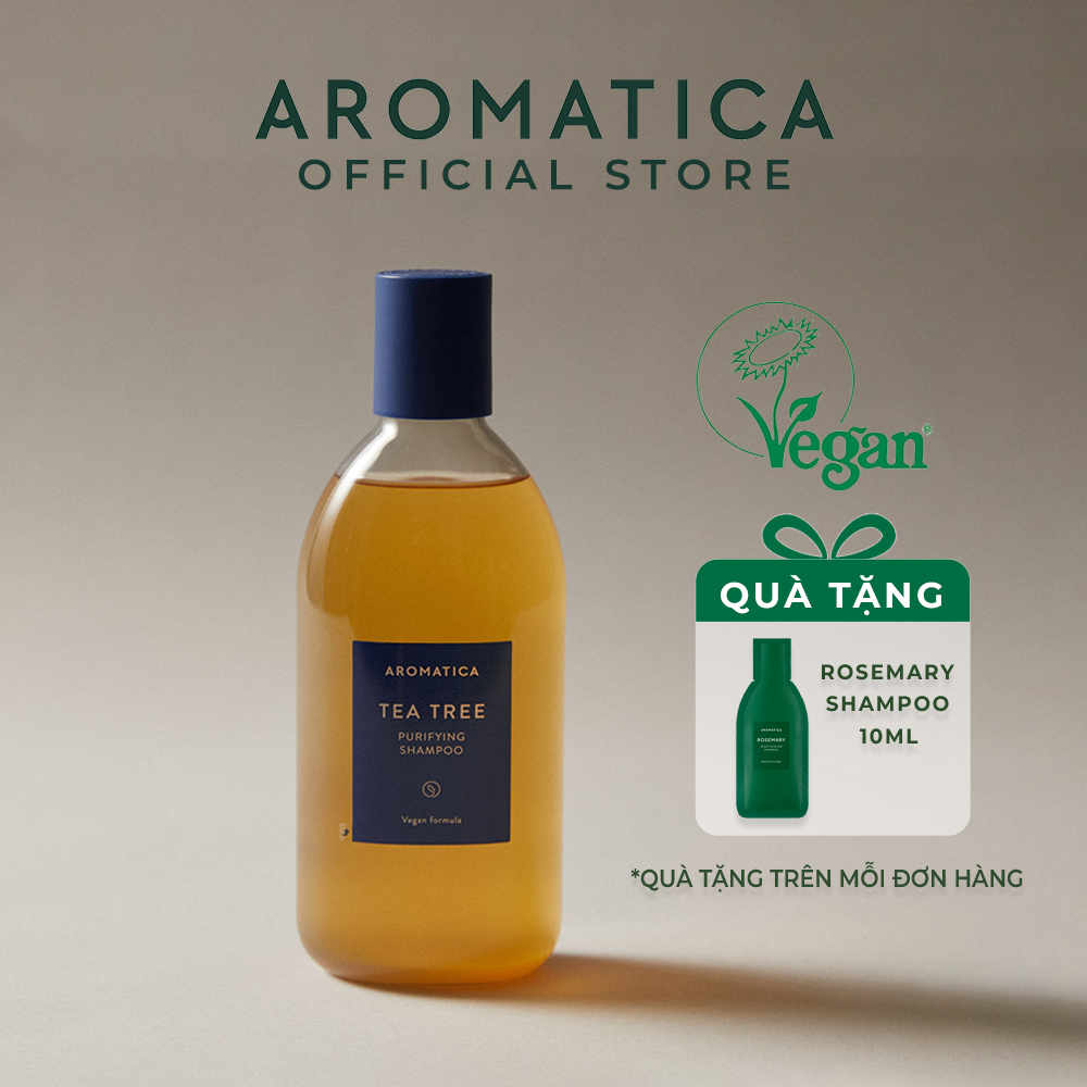 AROMATICA Dầu gội Tràm trà cho da dầu - Tea Tree Purifying Shampoo 400ml