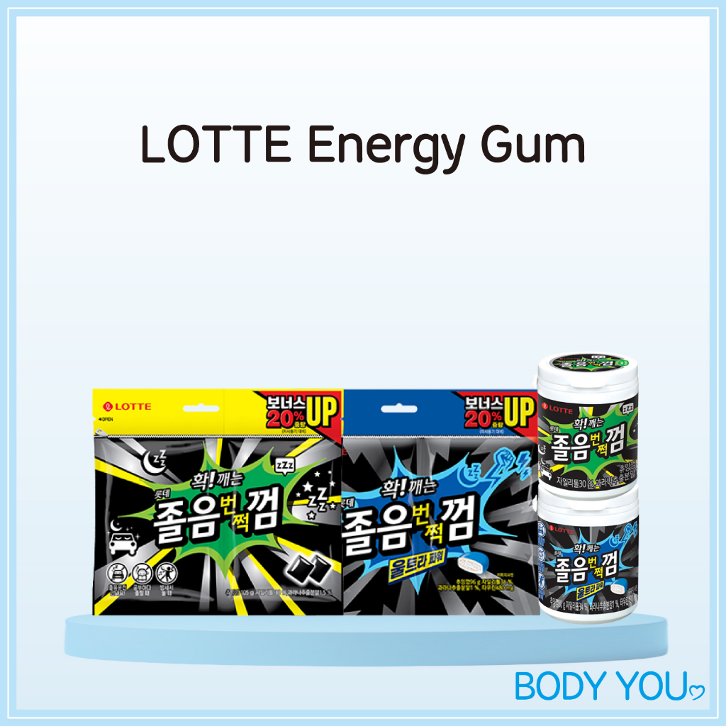 [Lotte] Caffeine Guarana Extracts Bao gồm kẹo cao su năng lượng Thực phẩm ăn nhẹ Hàn Quốc * Lotte