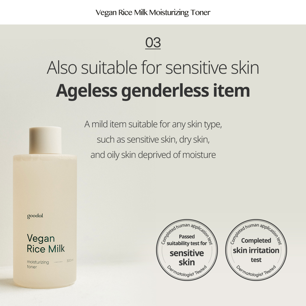 Toner sữa gạo GOODALVEGAN dưỡng ẩm cho da được chứng nhận 250ml