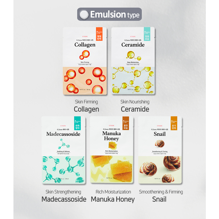 Set 5 Mặt Nạ Etude House 0.2 20ml Cao Cấp Chuyên Dụng