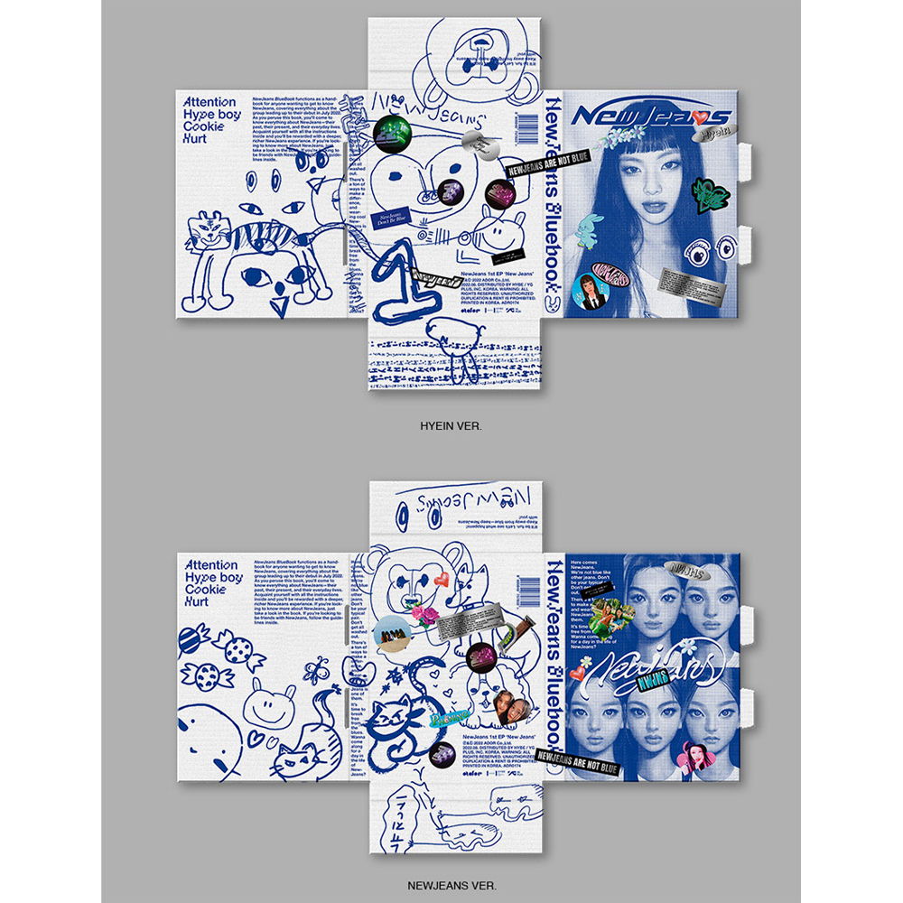 Album đầu tay Hybe Labels nhóm nhạc Newjeans phiên bản sách màu xanh dương