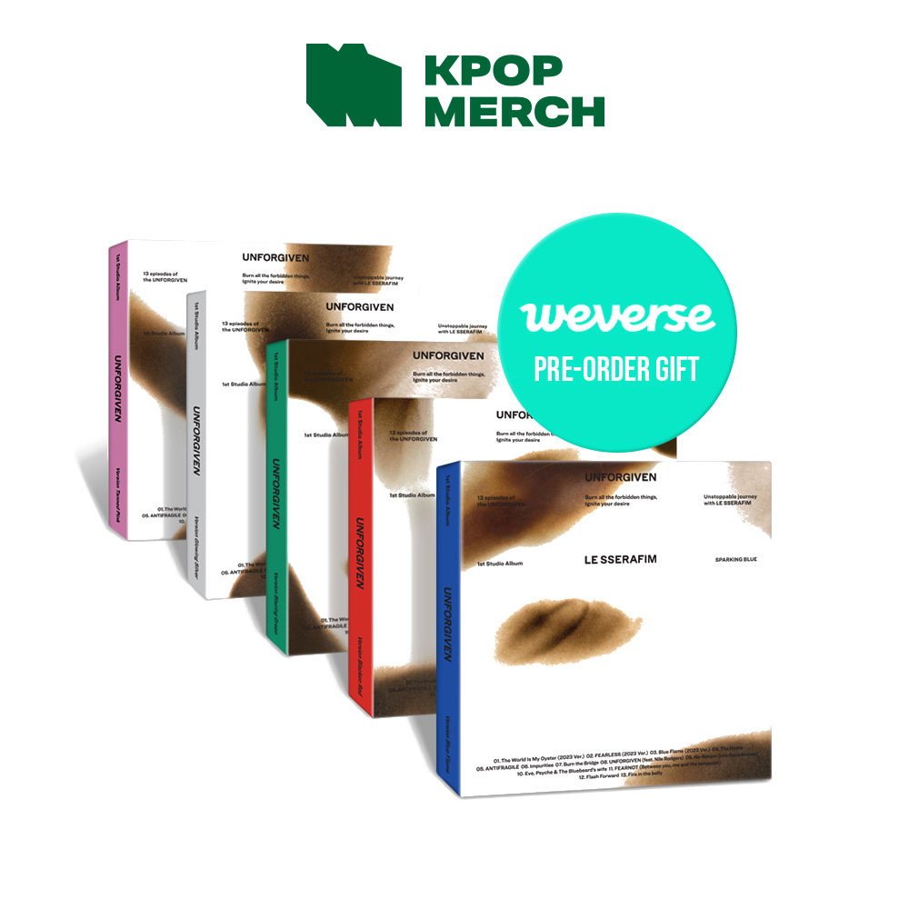 Album Hybe Labels đầu tay "Le sserafim - unforgiven " phiên bản nhỏ gọn weverse pob