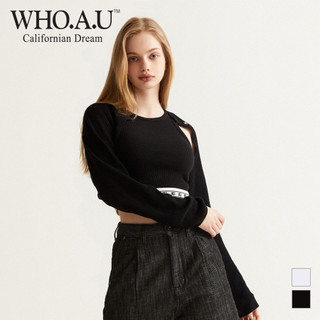 Áo cardigan croptop whoau whckd2532f thời trang